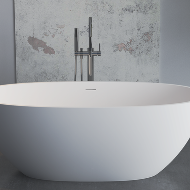 Medium Size Oval Shaped Cast stone - Solid Surface Bath 1600mm Length